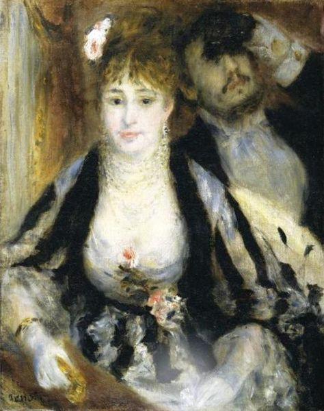 Pierre Auguste Renoir La loge or lavant scene oil painting picture